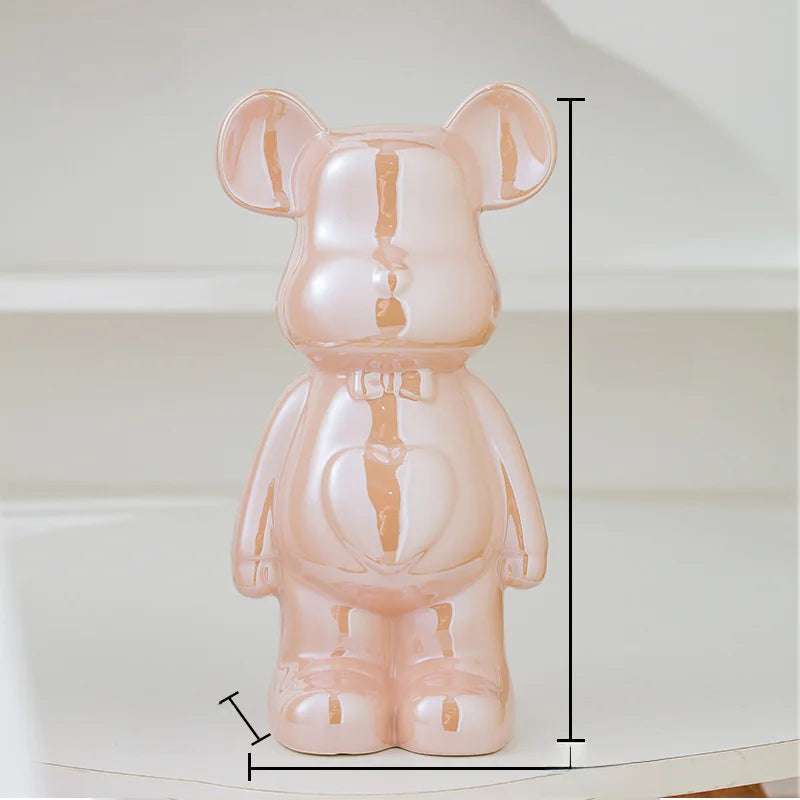Aesthetic Bear Brick Ceramic Statue