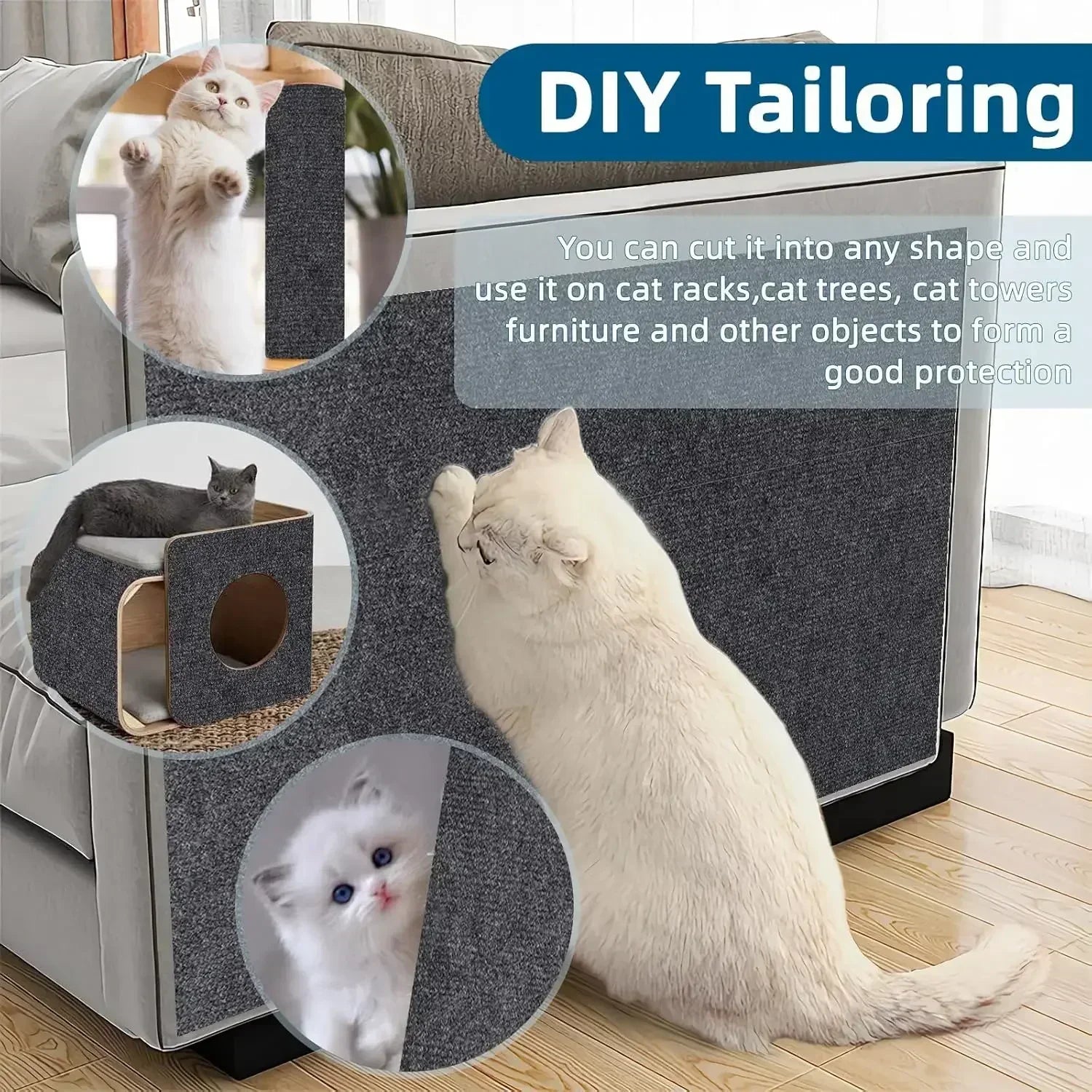Cat Scratch Sofa Protector – Heavy-Duty Peel & Stick Furniture Protection