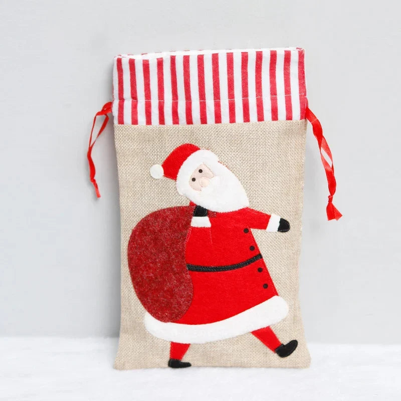 CF-25Three-Dimensional Embroidered Handbags Non-Woven Fabric Children Gift Bags Versatile Storage Bags Christmas Decoration Supplies